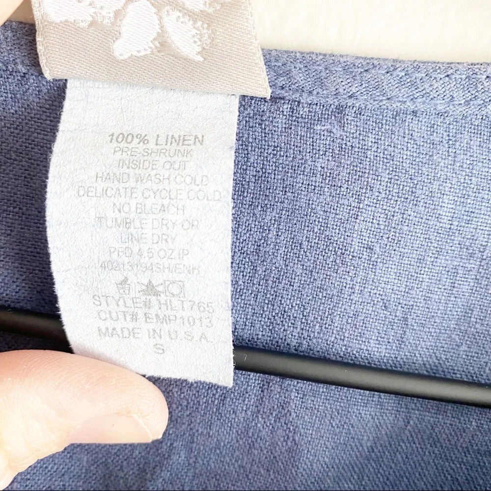 Match Point Linen Tunic Top Baby Doll Size Small - Picture 5 of 5